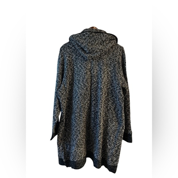 NWT Soft Surroundings Go Lively Bestow hooded travel wrap jacket Dark Charcoal - Picture 4 of 11